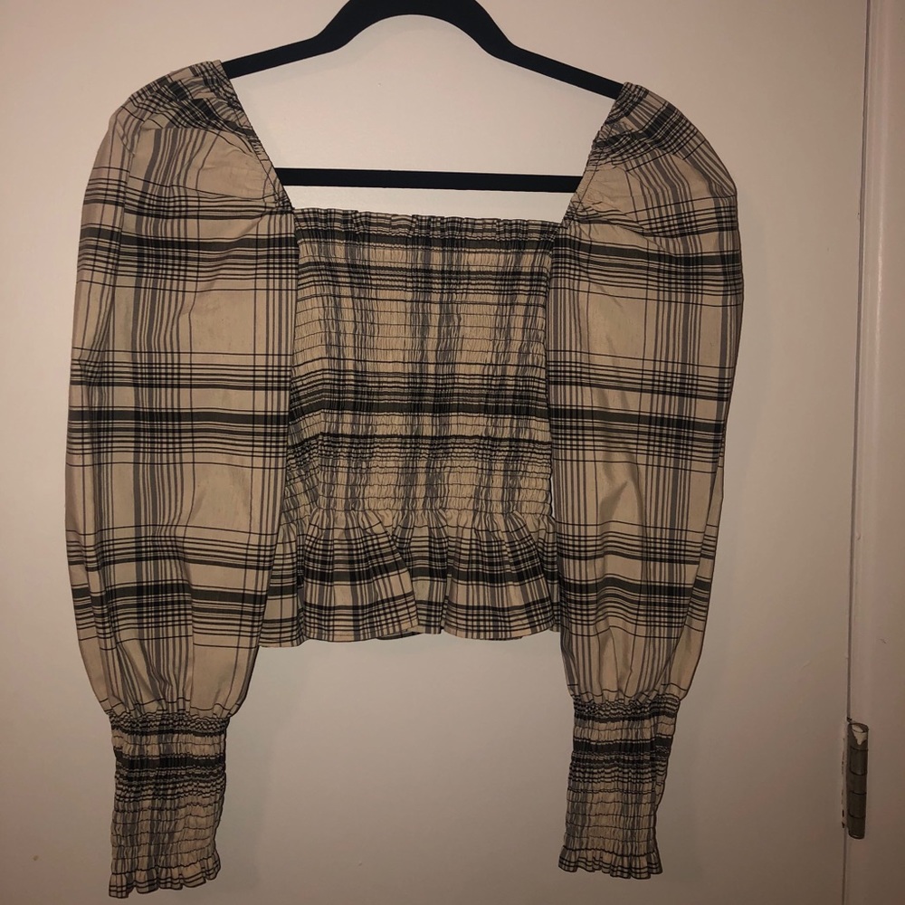 Zara Plaid Top
